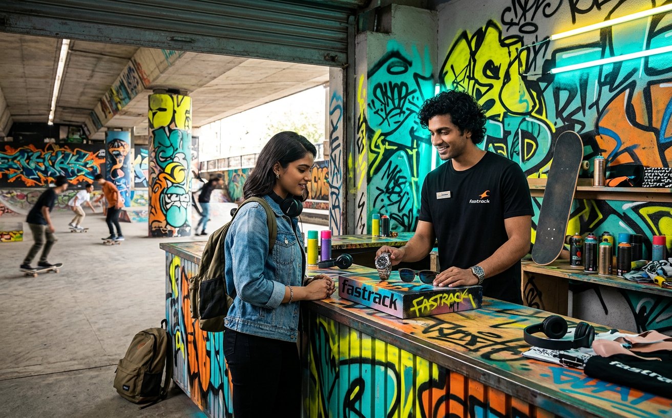 Fastrack campaign creative: Store and service frame