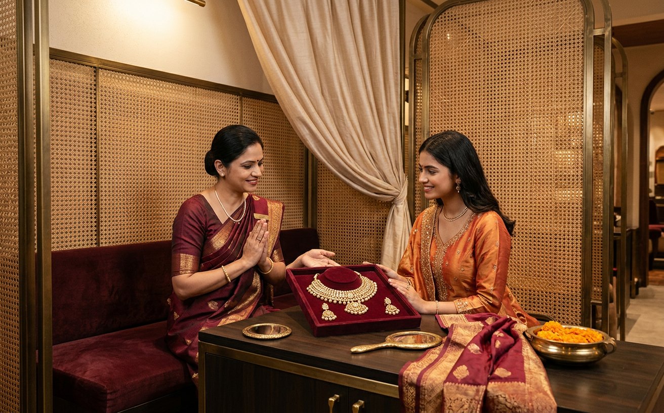 Tanishq campaign creative: Store and service frame