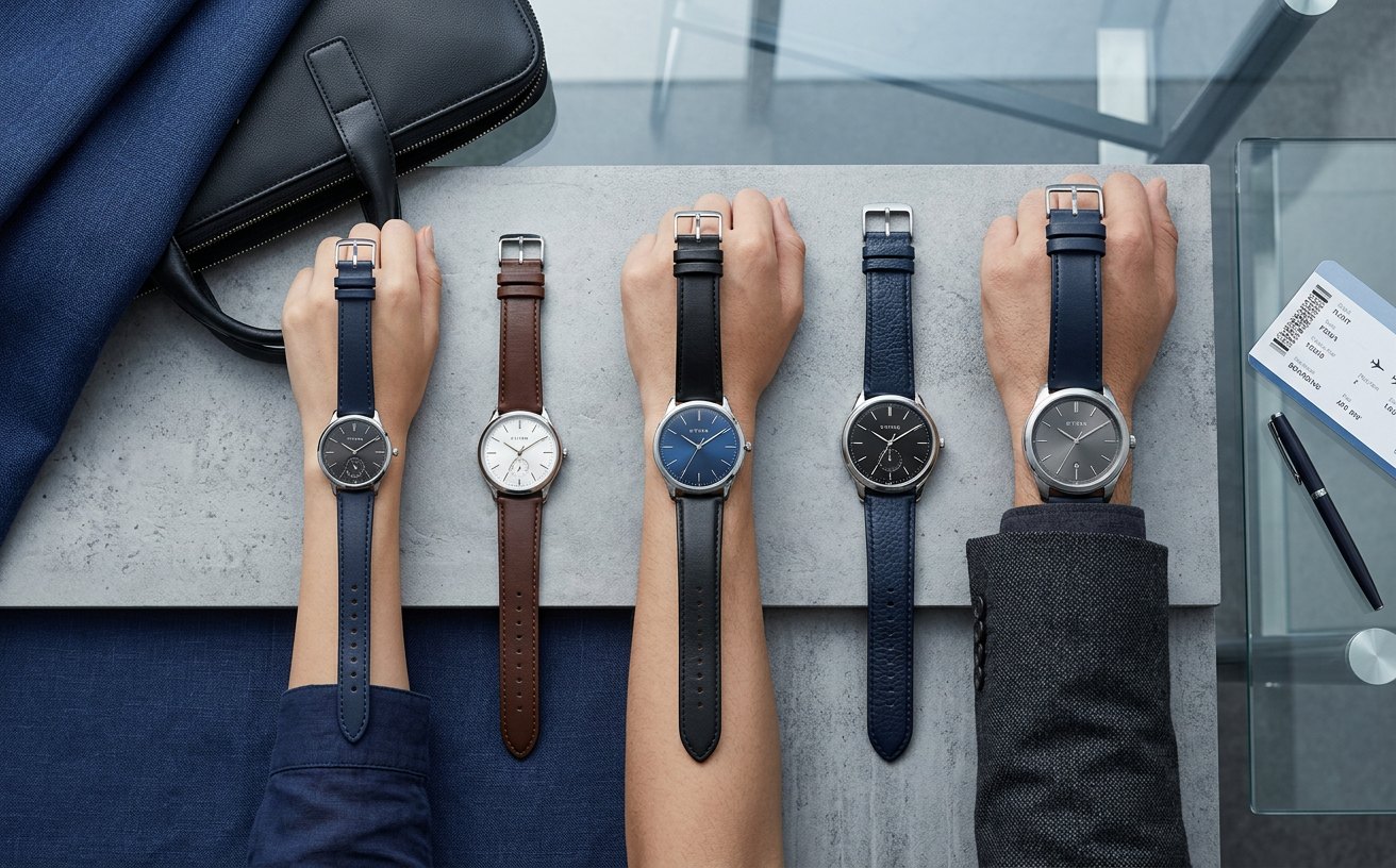 Titan Watches campaign creative: Range and price ladder frame